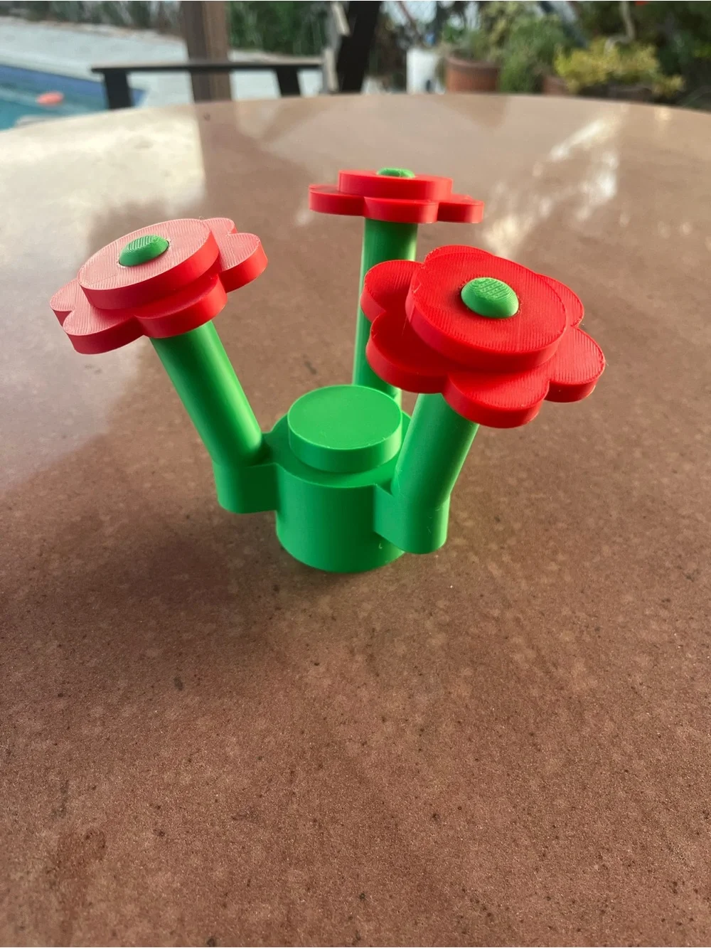 3D Printed Lego-Inspired Flower Bouquet Decoration